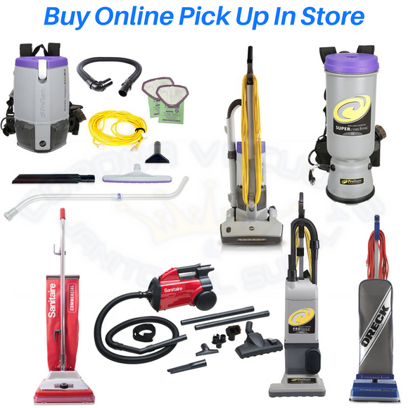 Commercial Vacuum Cleaners, Sanitaire, Pro Team, Oreck, Kirby, Hoover