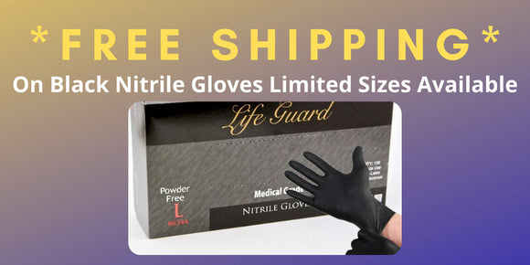 Black Nitrile Gloves Medical Grade Powder Free